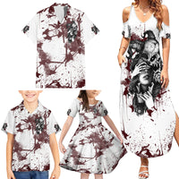 Love Me Like My Demons Do Skull Family Matching Summer Maxi Dress and Hawaiian Shirt - Wonder Print Shop