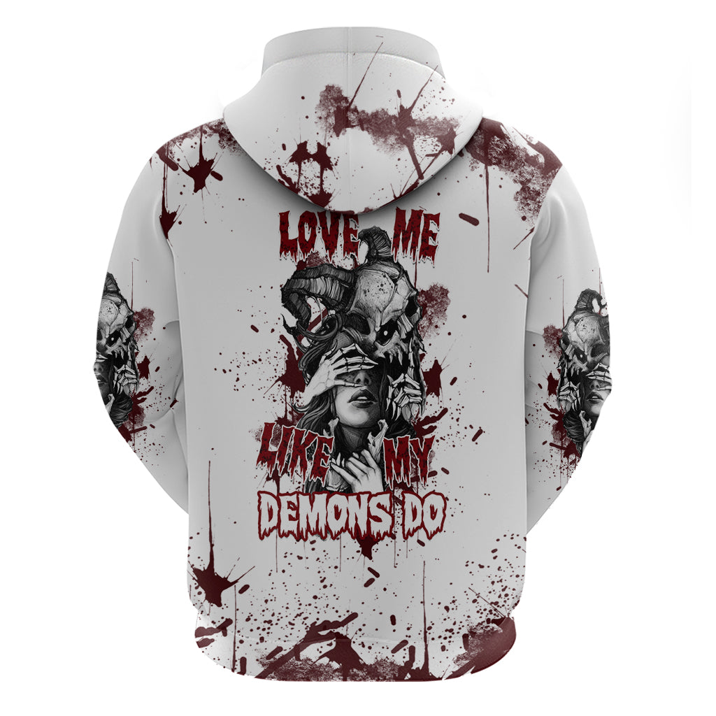 Love Me Like My Demons Do Skull Hoodie - Wonder Print Shop