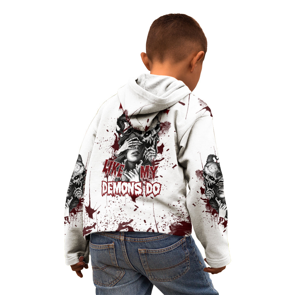 Love Me Like My Demons Do Skull Kid Hoodie - Wonder Print Shop