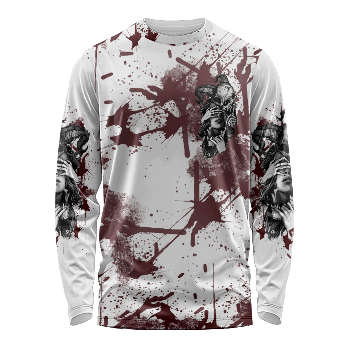 Love Me Like My Demons Do Skull Long Sleeve Shirt - Wonder Print Shop