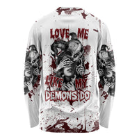 Love Me Like My Demons Do Skull Long Sleeve Shirt - Wonder Print Shop