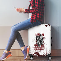 Love Me Like My Demons Do Skull Luggage Cover - Wonder Print Shop