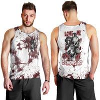 Love Me Like My Demons Do Skull Men Tank Top - Wonder Print Shop