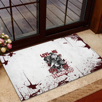 Love Me Like My Demons Do Skull Rubber Doormat - Wonder Print Shop