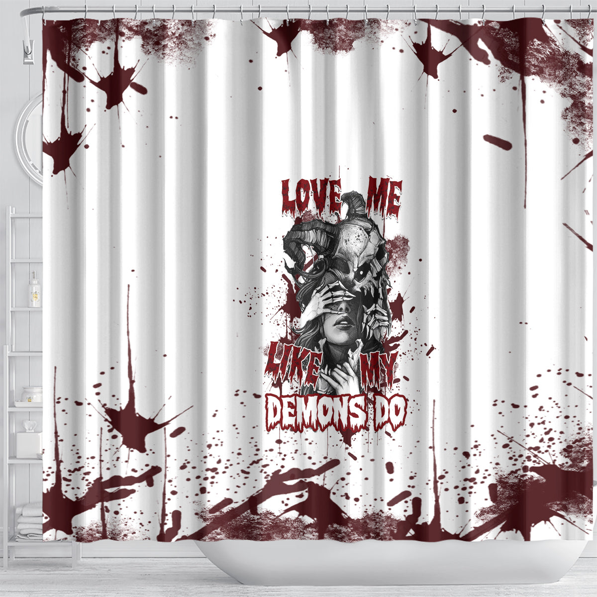 love-me-like-my-demons-do-skull-shower-curtain