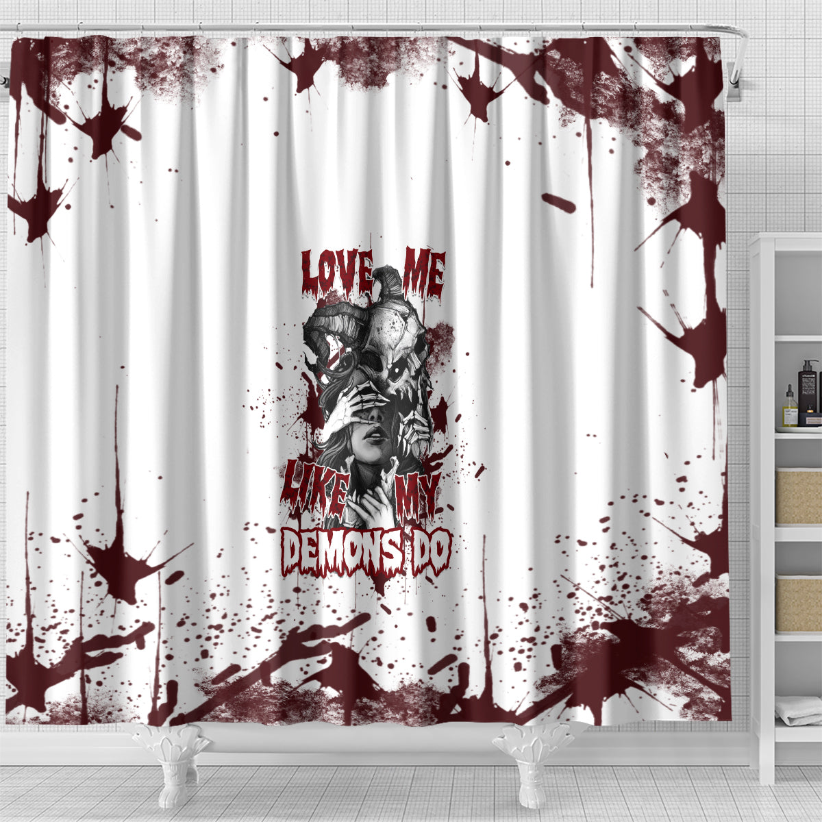 love-me-like-my-demons-do-skull-shower-curtain