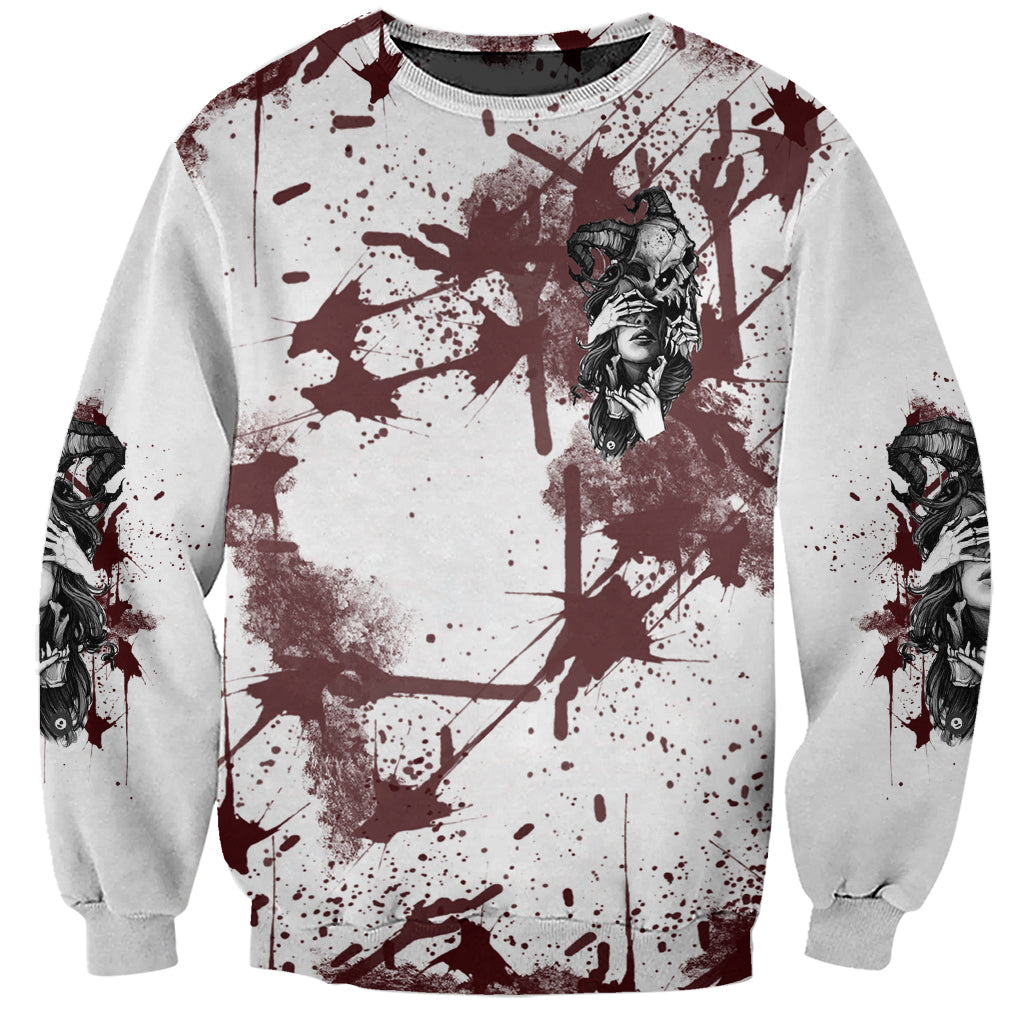 Love Me Like My Demons Do Skull Sweatshirt - Wonder Print Shop