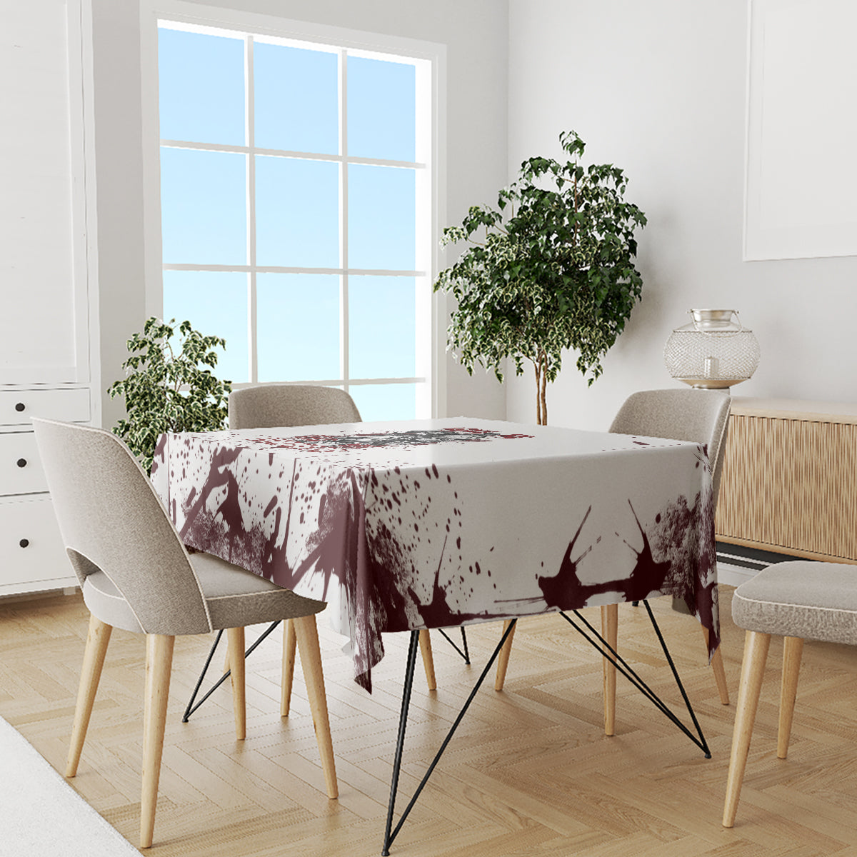 Love Me Like My Demons Do Skull Tablecloth - Wonder Print Shop