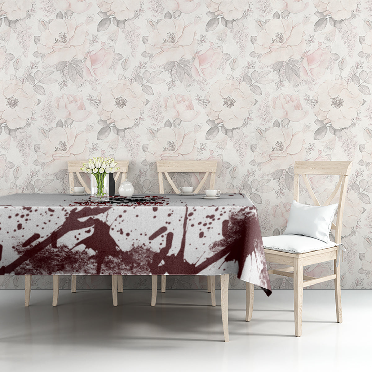 Love Me Like My Demons Do Skull Tablecloth - Wonder Print Shop