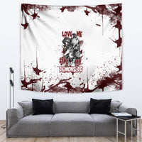 Love Me Like My Demons Do Skull Tapestry - Wonder Print Shop
