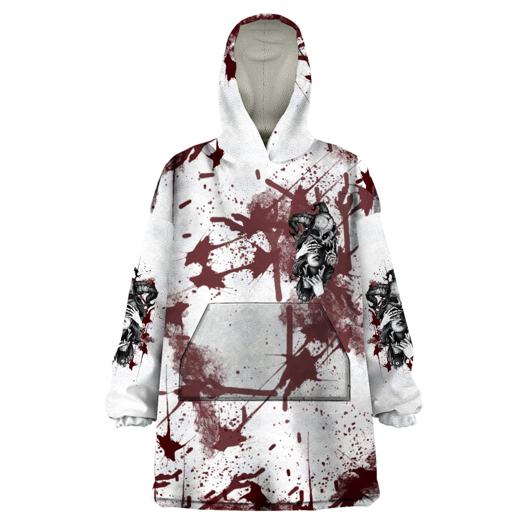 Love Me Like My Demons Do Skull Wearable Blanket Hoodie - Wonder Print Shop