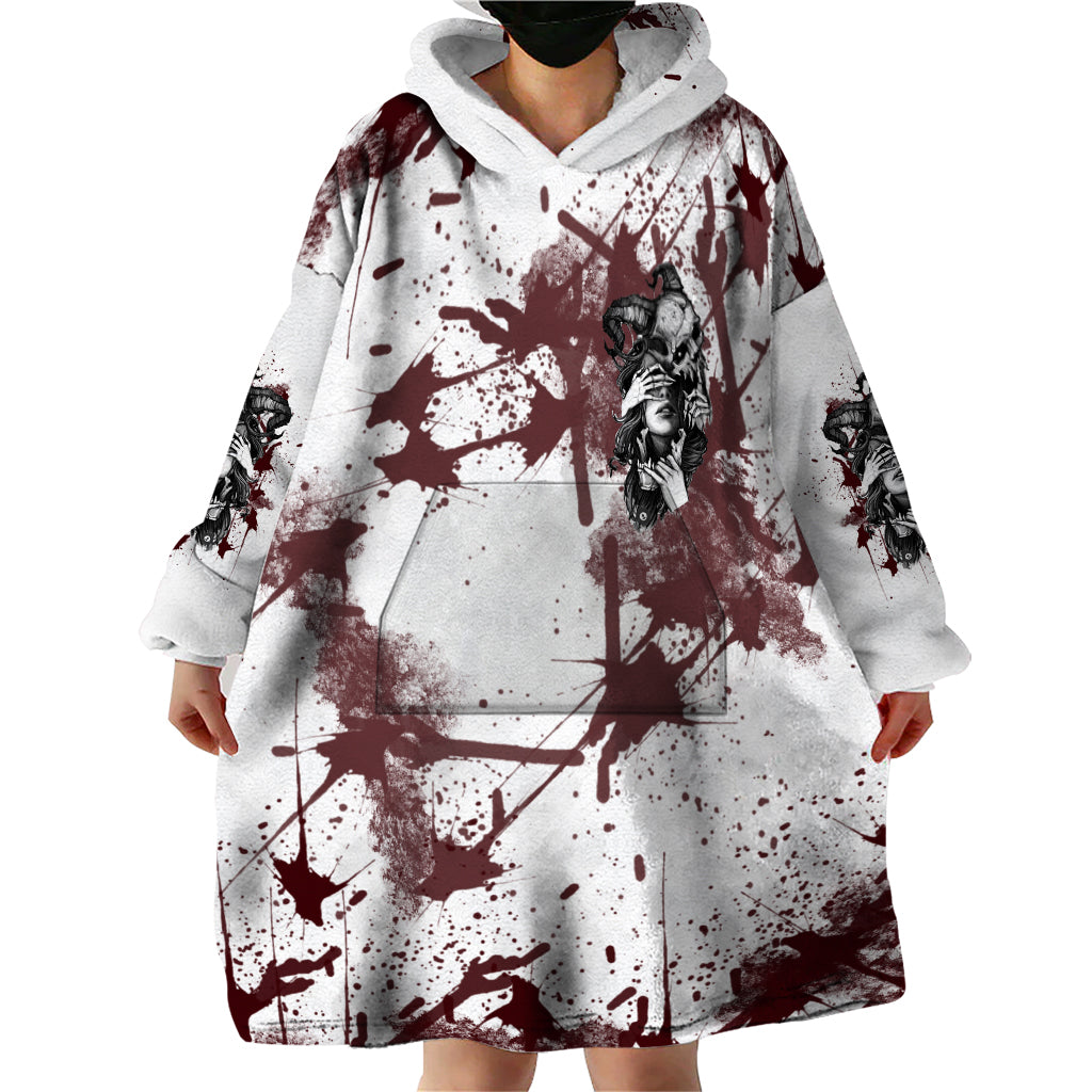 Love Me Like My Demons Do Skull Wearable Blanket Hoodie - Wonder Print Shop