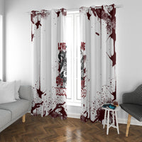 Love Me Like My Demons Do Skull Window Curtain - Wonder Print Shop