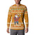 Cyprus Christmas Button Sweatshirt with Santa Holding Doves Olive Branch Snowflakes and Holiday - Wonder Print Shop
