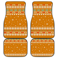 Cyprus Christmas Car Mats with Santa Holding Doves Olive Branch Snowflakes and Holiday - Wonder Print Shop