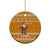 Cyprus Christmas Ceramic Ornament with Santa Holding Doves Olive Branch Snowflakes and Holiday - Wonder Print Shop