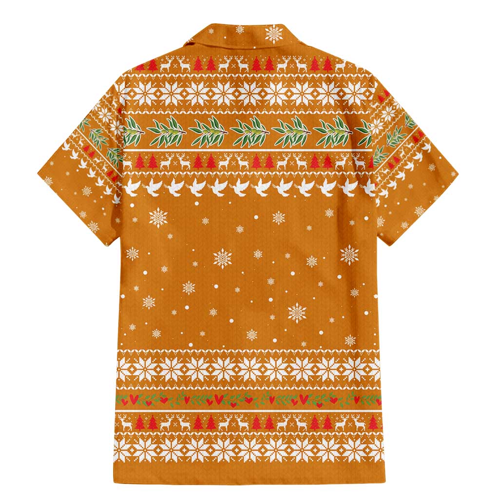 Cyprus Christmas Family Matching Mermaid Dress and Hawaiian Shirt with Santa Holding Doves Olive Branch Snowflakes and Holiday - Wonder Print Shop