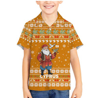 Cyprus Christmas Family Matching Mermaid Dress and Hawaiian Shirt with Santa Holding Doves Olive Branch Snowflakes and Holiday - Wonder Print Shop
