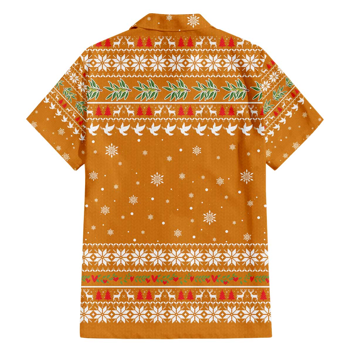 Cyprus Christmas Family Matching Off The Shoulder Long Sleeve Dress and Hawaiian Shirt with Santa Holding Doves Olive Branch Snowflakes and Holiday - Wonder Print Shop