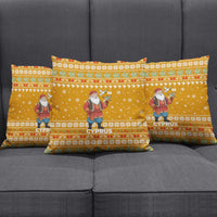 Cyprus Christmas Pillow Cover with Santa Holding Doves Olive Branch Snowflakes and Holiday - Wonder Print Shop