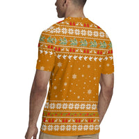 Cyprus Christmas Rugby Jersey with Santa Holding Doves Olive Branch Snowflakes and Holiday - Wonder Print Shop