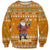 Cyprus Christmas Sweatshirt with Santa Holding Doves Olive Branch Snowflakes and Holiday - Wonder Print Shop