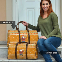 Cyprus Christmas Travel Bag with Santa Holding Doves Olive Branch Snowflakes and Holiday - Wonder Print Shop