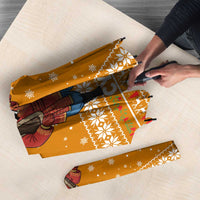 Cyprus Christmas Umbrella with Santa Holding Doves Olive Branch Snowflakes and Holiday - Wonder Print Shop