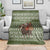 Cyprus Christmas Blanket with Santa Riding Ram Ho Ho Holy Cyprus Text and Green Holiday - Wonder Print Shop