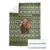 Cyprus Christmas Blanket with Santa Riding Ram Ho Ho Holy Cyprus Text and Green Holiday - Wonder Print Shop