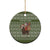 Cyprus Christmas Ceramic Ornament with Santa Riding Ram Ho Ho Holy Cyprus Text and Green Holiday - Wonder Print Shop