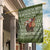 Cyprus Christmas Garden Flag with Santa Riding Ram Ho Ho Holy Cyprus Text and Green Holiday - Wonder Print Shop