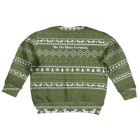 Cyprus Christmas Kid Ugly Christmas Sweater with Santa Riding Ram Ho Ho Holy Cyprus Text and Green Holiday - Wonder Print Shop