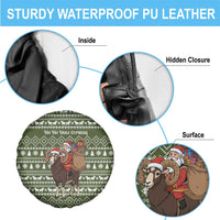 Cyprus Christmas Spare Tire Cover with Santa Riding Ram Ho Ho Holy Cyprus Text and Green Holiday - Wonder Print Shop