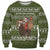 Cyprus Christmas Sweatshirt with Santa Riding Ram Ho Ho Holy Cyprus Text and Green Holiday - Wonder Print Shop