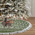 Cyprus Christmas Tree Skirt with Santa Riding Ram Ho Ho Holy Cyprus Text and Green Holiday - Wonder Print Shop
