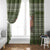 Cyprus Christmas Window Curtain with Santa Riding Ram Ho Ho Holy Cyprus Text and Green Holiday - Wonder Print Shop