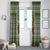 Cyprus Christmas Window Curtain with Santa Riding Ram Ho Ho Holy Cyprus Text and Green Holiday - Wonder Print Shop