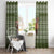 Cyprus Christmas Window Curtain with Santa Riding Ram Ho Ho Holy Cyprus Text and Green Holiday - Wonder Print Shop