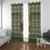 Cyprus Christmas Window Curtain with Santa Riding Ram Ho Ho Holy Cyprus Text and Green Holiday - Wonder Print Shop