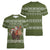 Cyprus Christmas Women V-Neck T-Shirt with Santa Riding Ram Ho Ho Holy Cyprus Text and Green Holiday - Wonder Print Shop