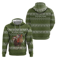 Cyprus Christmas Zip Hoodie with Santa Riding Ram Ho Ho Holy Cyprus Text and Green Holiday - Wonder Print Shop