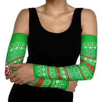 Djibouti Christmas Arm Sleeves with Santa Riding Camel Palm Trees Red Camel - Wonder Print Shop