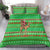 Djibouti Christmas Bedding Set with Santa Riding Camel Palm Trees Red Camel - Wonder Print Shop
