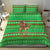 Djibouti Christmas Bedding Set with Santa Riding Camel Palm Trees Red Camel - Wonder Print Shop