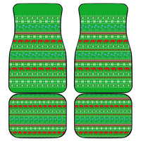 Djibouti Christmas Car Mats with Santa Riding Camel Palm Trees Red Camel - Wonder Print Shop