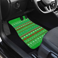 Djibouti Christmas Car Mats with Santa Riding Camel Palm Trees Red Camel - Wonder Print Shop