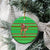Djibouti Christmas Ceramic Ornament with Santa Riding Camel Palm Trees Red Camel - Wonder Print Shop