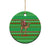 Djibouti Christmas Ceramic Ornament with Santa Riding Camel Palm Trees Red Camel - Wonder Print Shop