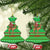 Djibouti Christmas Ceramic Ornament with Santa Riding Camel Palm Trees Red Camel - Wonder Print Shop
